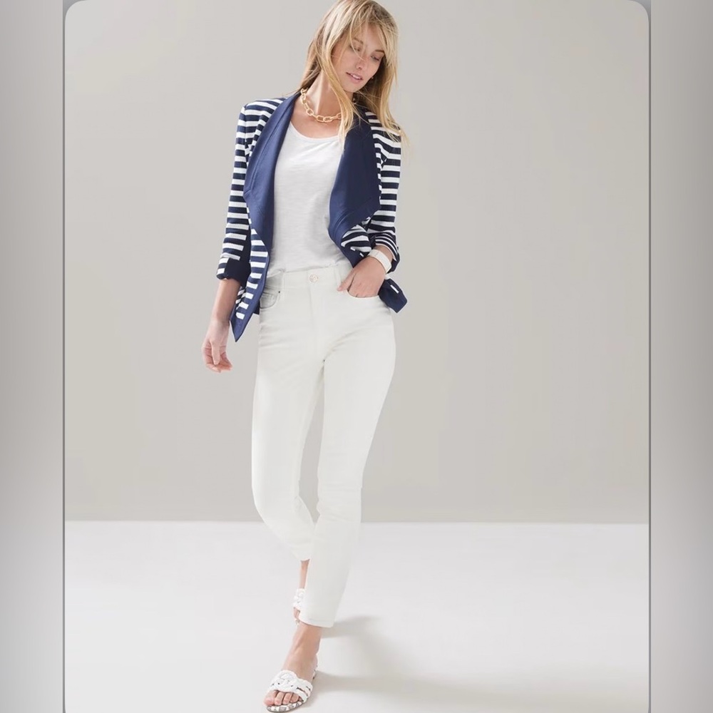 NWT White House Black Market White The Sculpt Skinny Ankle Pants 0L